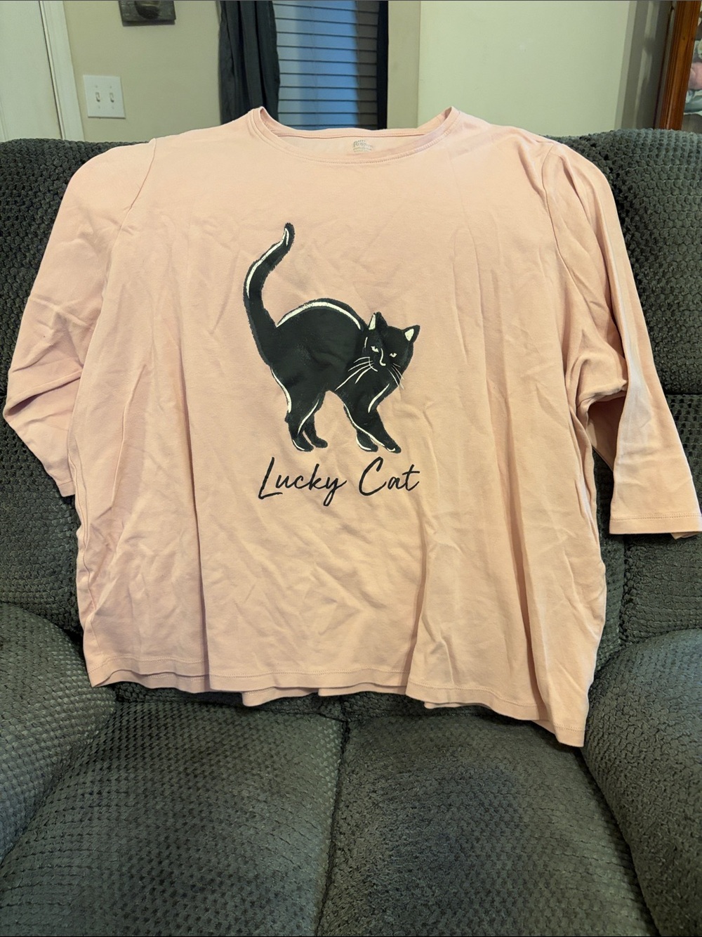 Kim Rogers Pale Pink Lucky Cat Tee